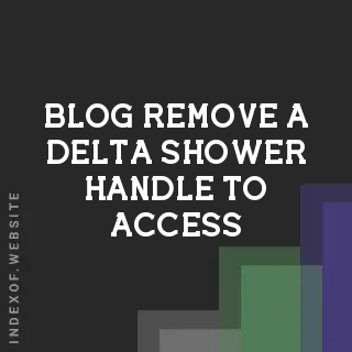 How to Remove a Delta Shower Handle to Access the Cartridge | Logo - Indexof
